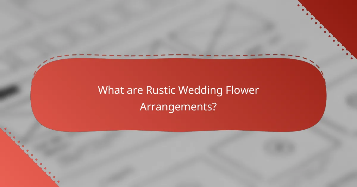 What are Rustic Wedding Flower Arrangements?